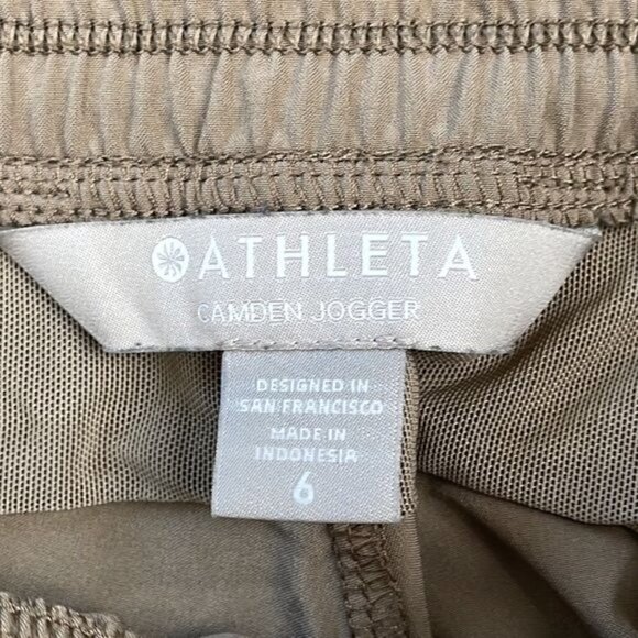 Athleta Camden Jogger Pants Tan Lounge Travel Style 486192 Sz 6 - Picture 12 of 15